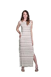 Striped Print Linen/Velvet  Dress