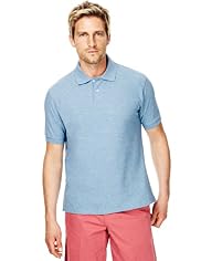 Blue Harbour Cotton Rich Piqué Polo Shirt