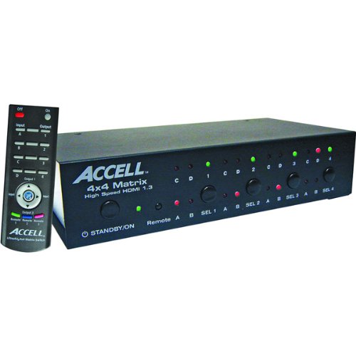New-UltraAV 4 x 4 HDMI 1.3 Matrix Switch And Amplifier - V46864 New-UltraAV 4 x 4 HDMI 1.3 Matrix Switch And Amplifier - V46864