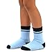TeeHee Little Boys Basic Cotton Crew Socks 6 Pair Pack (3-5 Years, Stripes Tipped Rib)