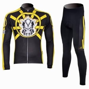 2013 EVIL KING Cycling Jersey Set Long Sleeve Jersey Tenacious Life/Perspiration Breathable by Isabelle's Store