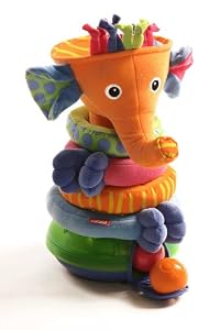 Tiny Love Musical Stack and Ball Game, Orange Elephant