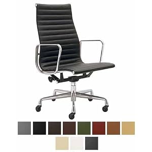 Eames Aluminum Group Executive Office Desk Chair in 100% Chrome Free Austrian Black... by Herman Miller