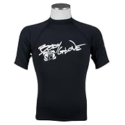 Body Glove Mens Short Sleeved 6oz Lycra Rash Guard Vest - Black
