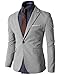 H2H Mens Single Breasted Slim Fit Blazer with Various Color