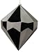 Giant 18" Black & Silver Diamond Commercial Christmas Ornament Decoration
