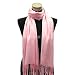Gift Packaged "Olive N Figs" Solid Plain Pashmina with a Complimentary Gift - Pink