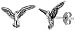 Tiny Sterling Silver Eagle Stud Earrings