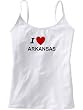 I LOVE ARKANSAS - State Series - White Women's / Girls Camisole (Girlie / Babydoll)