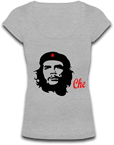 Top Fashion 100% Cotton Sdeya Women Scoop Neck T-shirt A5011 che guevara 1 Printed (XL, Gray)