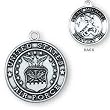 Sterling Silver St Michael United States Air Force Medal and 24-inch Chain