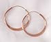 Jewelry : Hammered Copper Hoop Earrings - 2 inch