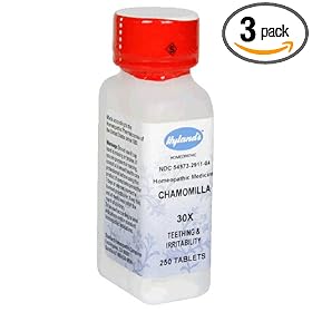 Hyland's Chamomilla, 30X, 250 Tablets (Pack of 3)