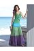 Tiered ombre skirt (misses 2 BLUE-GREEN)