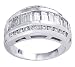 2.29ct. 14K. White Gold Baguette Channel Diamond Anniversary Ring