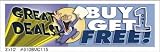 Buy one get one free vinyl banner 3' x 10'