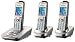 Panasonic KX-TG8423GN schnurloses DECT-Telefon Trio mit Anrufbeantworter silber