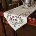 Hand Woollen Embroided Flowers vine Table runnerA
