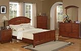 IMAGE OF Beautiful Solid Wood Queen Bed/ Bedroom Set in Cherry Finish PDS F90168 F40386 F40387 F40388 F40389