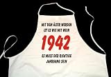 Produkt-Bild: Wei&szlig;e Koch- Sch&uuml;rze: Mit dem &auml;lter werden ist es wie mit Wein - es muss der richtige Jahrgang sein: 1942 (Latzsch&uuml;rze)