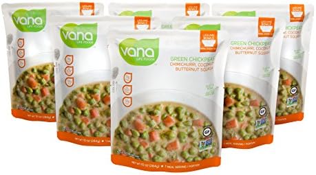 Vana Life Foods Legume Bowl with Green Chickpeas, Chimichurri, Coconut, and Butternut Squash, 10 Ounce Pouch (Pack of 6)