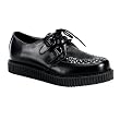1 Inch MENS SIZING Leather Shoes Creepers Wooven Pattern Rockabilly Black Gothic Shoes
