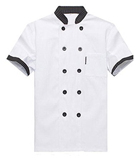 Chef's Jackets Restaurant Cook Jacket Service Waiter Coat Short Sleeves Cloth