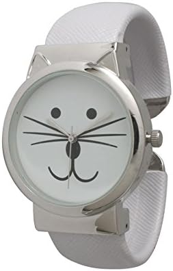 Olivia Pratt Tom Cat Cuff Watch - White