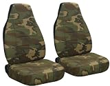 1992 Jeep Wrangler YJ seat covers. One front set of seat covers. Green brown army camouflage seat covers