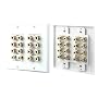 Pyle Home PHIW71 7.1 Home Theater 14 Post Binding/Banana Plug with Dual RCA Subwoofer Posts Wall Plate (White)