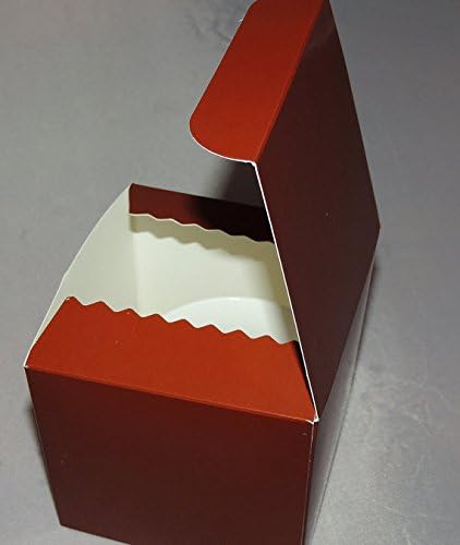 10 -4x4x4 Chocolate Fold and Tuck Gift Boxes, Cute Party Favor Boxes, Cup/Mug Boxes