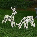  : LIGHTED DOE STATUE