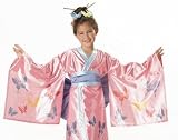 Girls Kids Costume Asian Japanese Geisha Kimono Outfit Girls One Most (7-10)