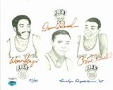 Dave DeBusschere, Walt Frazier & Cazzie Russell autographed Lithograph (New York Knicks) JSA - Autographed MLB Art