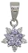 14KW Tanzanite & Diamond Flower Pendant