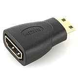 deleyCON HDMI zu mini HDMI Adapter - HDMI Buchse zu mini HDMI Stecker [ vergoldete Kontakte ]