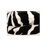 Queen Size Zebra Print Black and White Korean Mink Blanket Apple brand
