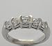 14k White Gold 5 Diamond Wedding Band
