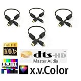 Buy 4 x 1.5ft Advanced 1.3a HDMI Cable, Supports well over 1080p exclusively designed for Close... 