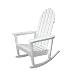 Polywood Outdoor Furniture Classic Adirondack Rocker, White-Recycled Plastic Materials