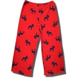 Red "Moose" Fleece Lounge Pants for children