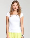 bebe Lace Shoulder Top