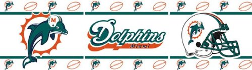 Miami Dolphins Kids Wallpaper Border