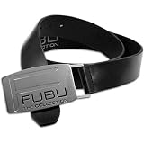 FUBU - FUBU Men's Leather Belt With Rectangle Buckle
