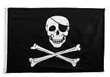 Black Jolly Roger Flag (2' x 3')