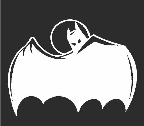  Batman Sticker Vinyl Decal White 6" x 4"