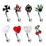 10 Piece Mixed Uv Lot Curved Eye Brow Eyebrow Body Jewelry Piercing Bar Ring Rings