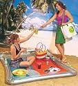 Double sand free beach mat in sleek silver