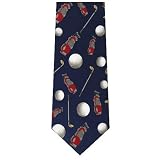 Golf Ball & Clubs Necktie