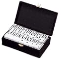 - 	 Domino Double 9 White Color Tournament Jumbo Size - Set de Domino Doble 9 con Fichas de Color Blanco